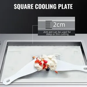 Macchina per Gelato Fritto con 6 Vaschette di Alimentazione, Nuova, da Magazzino UE, per Gelato Stir-Fried, Yogurt e Barrette di <span class=keywords><strong>Crema</strong></span>, per Caffetterie e <span class=keywords><strong>Gelaterie</strong></span> - Product Image 3