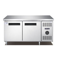 Table de préparation en acier inoxydable de qualité professionnelle Réfrigérateur Refroidissement stable Idéal pour la cuisine d'hôtel Service de traiteur et préparation centralisée