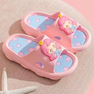 Zapatillas de verano para interiores para niños, bonitos dibujos animados para bebés y niñas, plantilla de goma antideslizante de fondo suave, diseño de sensación de caca - Product Image 5