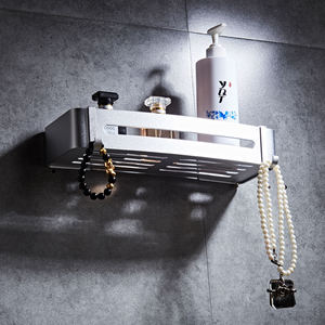 Étagère <span class=keywords><strong>de</strong></span> douche moderne en aluminium pour rangement <span class=keywords><strong>de</strong></span> <span class=keywords><strong>salle</strong></span> <span class=keywords><strong>de</strong></span> <span class=keywords><strong>bain</strong></span> avec crochets, panier <span class=keywords><strong>de</strong></span> douche, vente en gros pour usage domestique, hôtelier et commercial - Product Image 4