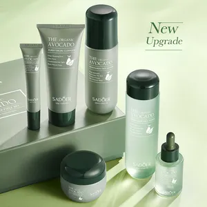 Nouveaux produits de beauté de marque privée SADOER Ensemble de soins de la peau à l'avocat hydratant pour le contrôle de l'huile en profondeur
