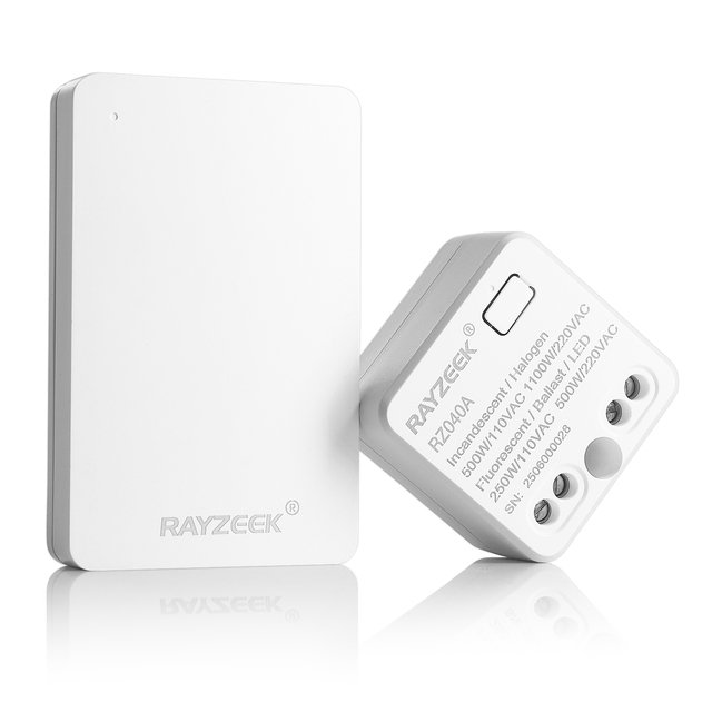 RZ040 Wireless Switch Receiver Kit 2.4GHz 20m Indoor No Wiring Retrofit Light Control 100-230VAC 5A Receiver Handheld Emitter