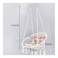 Chaise suspendue en rotin macramé, balançoire 1 pièce, style Boho, facile à transporter, pour intérieur ou extérieur, Patio, véranda, jardin, balcon