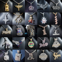 Pendentif Moissanite Personnalisé Hip Hop Lettre 10 Avion en Argent Sterling 925 Plaqué Or, Argent et Or Rose