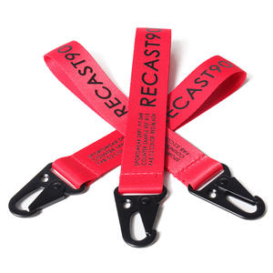 Cinturino portachiavi cinturino da polso in nylon con logo in tessuto personalizzato cinturino da polso corto - Product Image 5