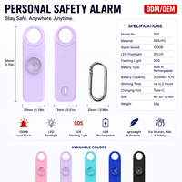 Alarm Keamanan Pribadi 130DB yang Dapat Diisi Ulang dengan Gantungan Kunci dan Lampu LED untuk Keadaan Darurat bagi Wanita dan Anak-Anak - Alat Pertahanan Diri untuk Keamanan Saat Berjalan