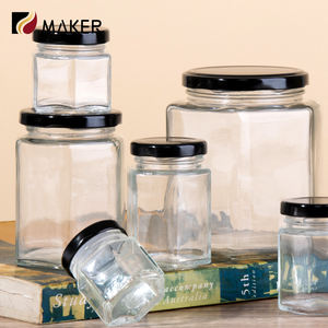 45ml 60ml 100ml 380ml 500ml 730ml nouveaux matériaux couleur personnalisée 8oz alimentaire miel sauce chili confiture emballage verre pot de stockage d'herbes - Product Image 3