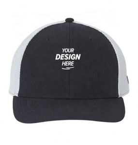 Logo brodé personnalisé 5 panneaux Mesh Hat Suede Youth Trucker Cap avec méthode d'impression bouffante - Product Image 2