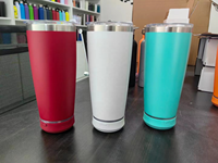 Tasse thermique avec logo personnalisé de 30oz en métal avec haut-parleur