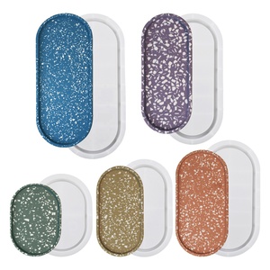 CARATTE 5 Sizes Oval Dish Plate Gypsum <strong>Tray</strong> Mold Silicon Mold for <strong>Cement</strong> <strong>Tray</strong> - Product Image 2