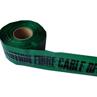 Cinta de Advertencia Subterránea de Aluminio Verde Personalizada, Detectable, No Adhesiva, Impermeable, Resistente a Desgarros, 4 Mil de Grosor, Huaan DT006SS