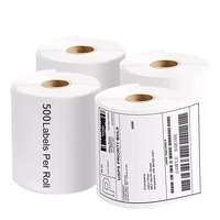 Étiquettes d'expédition adhésives personnalisées imperméables vierges, papier, 500 pièces pour imprimante thermique