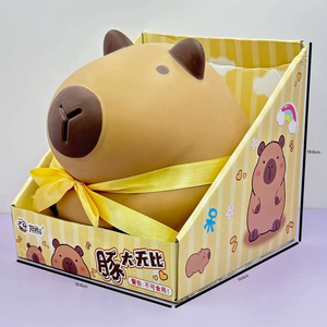 Jouet anti-stress géant en forme de capybara, énorme peluche souple pour la décompression et la relaxation - Product Image 2