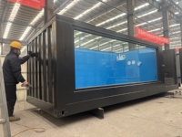 Piscine en conteneur de 20 pieds, structure en acier personnalisée avec fenêtre et revêtement en PVC