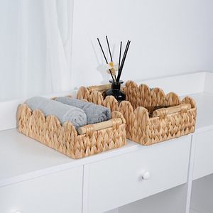 Panier de rangement tissé à la main Bobai, rectangulaire, 30x20x10 cm, et organisateur de bureau 2129 pour la maison et le bureau - Product Image 5