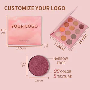 Benutzer definierte Lidschatten Multi chrom Schatten machen Ihre eigene Marke Make-up Private Label zur Verfügung DIY Lidschatten leere Palette