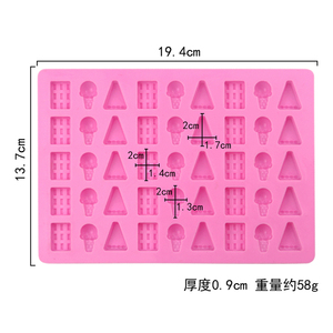 321 49 khoang Mini Kem khuôn sô cô la ngọt ngào hình nón <span class=keywords><strong>Silicone</strong></span> bánh khuôn kẹo dẻo sô cô la nhựa <span class=keywords><strong>Silicone</strong></span> BPA miễn phí tái sử dụng - Product Image 6