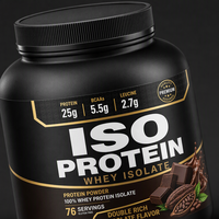 Isolat de protéines de lactosérum en poudre 5 lb (2,3 kg) saveur chocolat doublement riche 25 g de protéines 76 portions