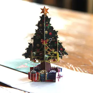 بطاقة عيد الميلاد المنبثقة Arbol De Navidad شجرة عيد الميلاد مصغرة 2020 محاصر مجموعة بطاقة ثلاثية الأبعاد بطاقات عيد الميلاد