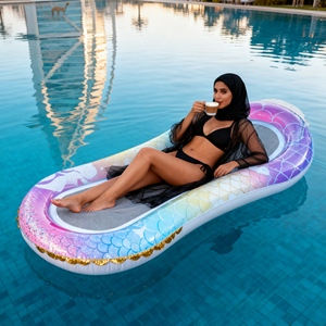 <span class=keywords><strong>Hamaca</strong></span> Inflable para Agua con Compartimento Refrigerador Integrado para Mantener las Bebidas Frías en el Agua - Product Image 1