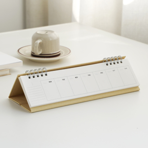 Calendario Personalizzabile con Una Pagina per Settimana, Autocompilante, da Tavolo - Product Image 1
