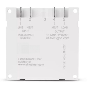 Minuteur numérique programmable TM618sH‑5V DC5V, intervalle de 1 seconde, 7 jours par semaine, contrôleur de minuterie à relais horaire LCD - Product Image 2