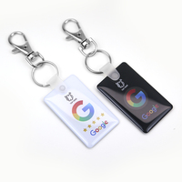 Porte-clés personnalisé intelligent avec code QR et puce NFC pour avis Google direct, carte époxy