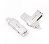 USB OTG de Metal unidad Flash USB Stick de memoria de 16GB 32GB 64GB 128GB para IOS android Teléfono Celular