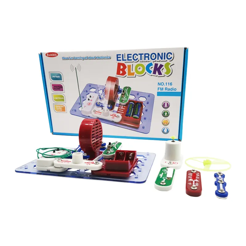 Circuits for Kids Electronics Discovery Kit Circuits Experiments Kit, Smart Electronics Block Kit,Educational Science Kits Toy