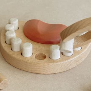 ของเล่นไม้บีชแท้สำหรับทันตแพทย์ ของเล่นดูแลฟัน ถอนฟัน ของเล่นไม้มอนเตสซอรี่สำหรับเด็กเล็ก อายุ 4-6 ปี - Product Image 2