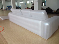 Sofá inflable LARGO DE PVC transparente de calidad a precio de fábrica para sala de estar casera o uso al aire libre