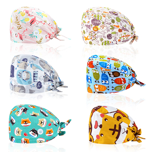 Gorros Quirúrgicos Estampados con Electrocardiograma para Hombres y Mujeres, Gorros Médicos Elásticos Ajustables para Clínica Dental y Doctores - Product Image 1