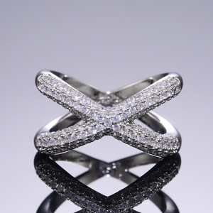 Anello Classico a X in Rame per Donne, Accessorio Romantico per Fidanzamento, Regalo di Compleanno alla Moda - Product Image 4
