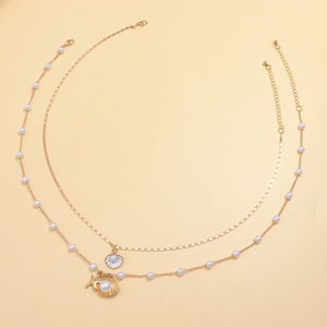 ชุดสร้อยคอไข่มุกเทียมลายเปลือกหอยสุดเก๋ พร้อมจี้รูปปลาดาว เครื่องประดับแฟชั่นสำหรับผู้หญิง เหมาะสำหรับงานปาร์ตี้ - Product Image 6