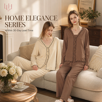 Ensemble de Nuit Élégant et Doux pour Femme, Teinture Réactive, Palette de Couleurs Intemporelles, Étiquette Personnalisée OEM, Vente en Gros, pour le Sommeil et le Confort