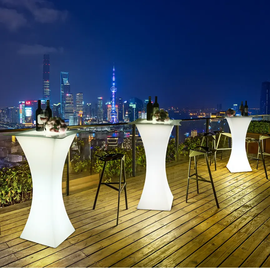 party led table for bar waterproof wedding bar glowing bar chair illuminated led cocktail table