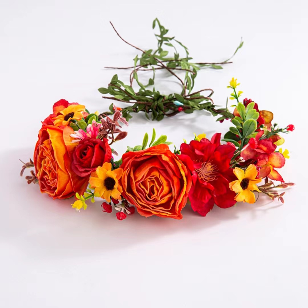 Silk Flower Crown — Bridal