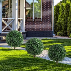 Boules de buis artificielles en gros, résistantes aux UV, avec piquet de fixation au sol, pour la décoration paysagère de <span class=keywords><strong>jardin</strong></span> - Product Image 2