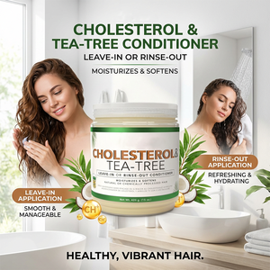 Après-shampoing revitalisant à l'huile d'arbre à thé, sans rinçage, lissant, à la kératine et végétalien bio pour réparer et revitaliser les cheveux abîmés - Product Image 5