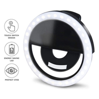 Anneau lumineux Led Rechargeable pour téléphone Portable, avec port usb, lampe de remplissage pour Selfie, accessoire de sécurité, charge sans fil, compatible avec smartphone