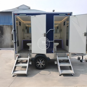 Baño Móvil VIP de Lujo, Remolque de Baño Portátil para Campamento, Inodoro Portátil para Exteriores con Agua, Inodoro Prefabricado - Product Image 1