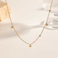 Collier minimaliste en acier inoxydable avec breloques étoiles et sequins fins, bracelet de cheville, bijoux délicats étoilés pour femme, ensemble TGXL14282