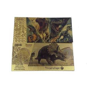 Wholesale Animal Dinosaur Tyrannosaurus Plastic 24k Gold Foil Electroplated Banknotes In Stock - Product Image 4