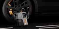Aspirateur de voiture sans fil 4-en-1 d'urgence 14,8 V, démarreur de secours, batterie externe, gonfleur de pneus portable avec lumière LED SOS