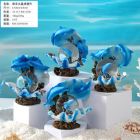 Résine Artisanat Écologique Amour Animal Mer Monde Dauphin Boule À Neige Cadeau Pour Enfants