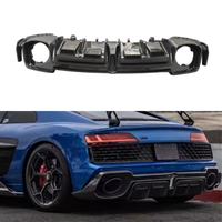 Kit carrosserie diffuseur arrière en fibre de carbone style capot amélioré pour Audi R8 21-22, lèvre de pare-chocs arrière personnalisée, outils de carrosserie automobile