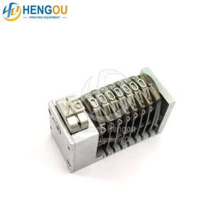 Máquina de numeración de 7 dígitos 4x8 Máquina de numeración de fuente gótica hacia atrás de acero inoxidable completo Máquina de impresión offset Pieza de repuesto - Product Image 5