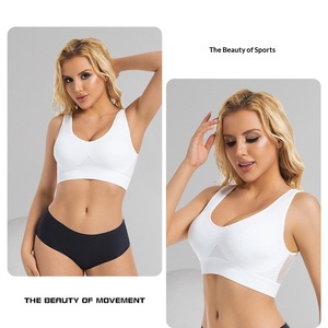 S-6XL Hollow Out Women Sport Bra Fitness Yoga <b>Running</b> Vest Underwear <b>Padded</b> Crop Tops Underwear Wireless Gym Top Bras Breathable - Product Image 4