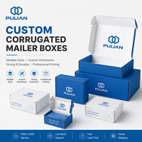 Boîte d'expédition en carton ondulé personnalisée pour l'e-commerce, emballage recyclable, boîte en papier pliable avec taille et logo personnalisés