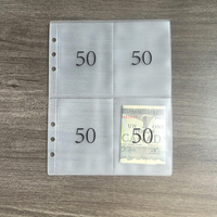 Carpeta de PVC Gruesa A5 al por Mayor, con Logotipo Personalizado, 4 Bolsillos, Insertos Transparentes de PVC, Organizador de Ahorro de Dinero, Sobres